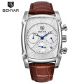 Hot selling benyar 5113 men's watch fashion multifunctional quartz watches waterproof genuine leather wristwatches wholesale